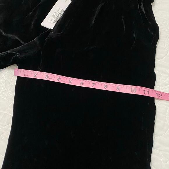 Reformation Wes Velvet Pants Black Women’s Size 2 Petite 29 Inseam Holiday - Picture 5 of 12